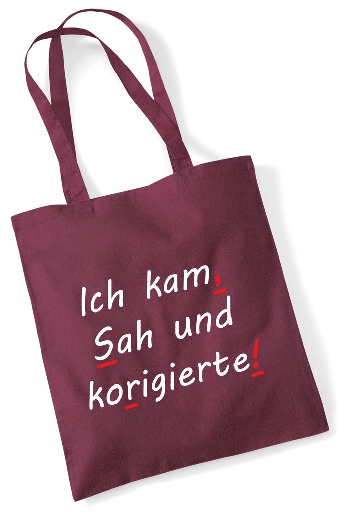 Huuraa Jutebeutel Kam Sah und korigierte Korrektur 10 Liter Burgundy Baumwolle Tasche Geschenkidee