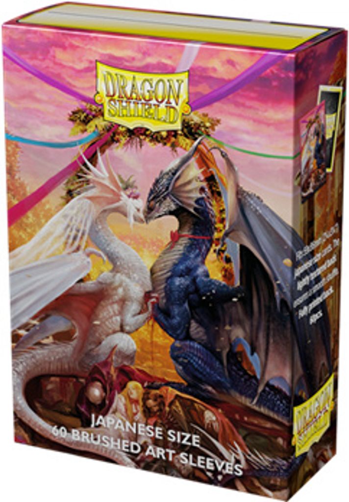 60 Dragon Shield Japanese Sleeves - Brushed Art - Valentine Dragon 2023