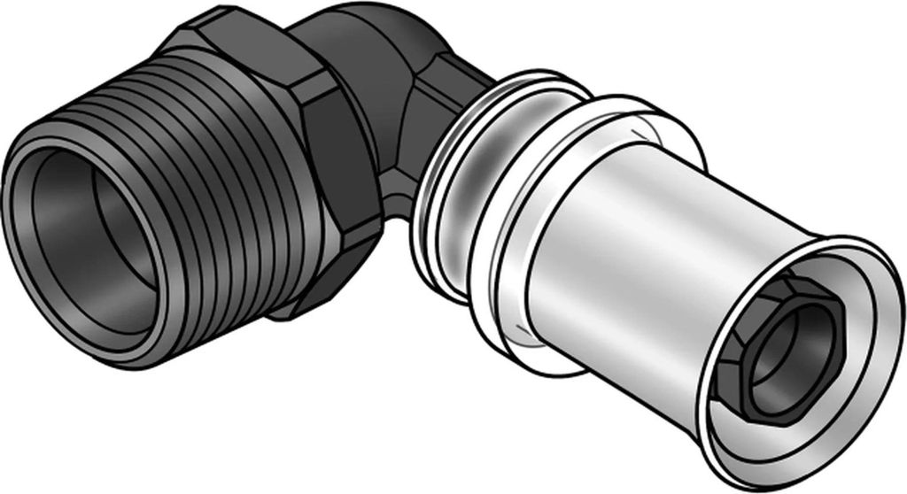 KE Kelit KWW460, KELOX-WINDOX-W, Übergangswinkel 90°, mit AG 20x3/4", 1 Stk.