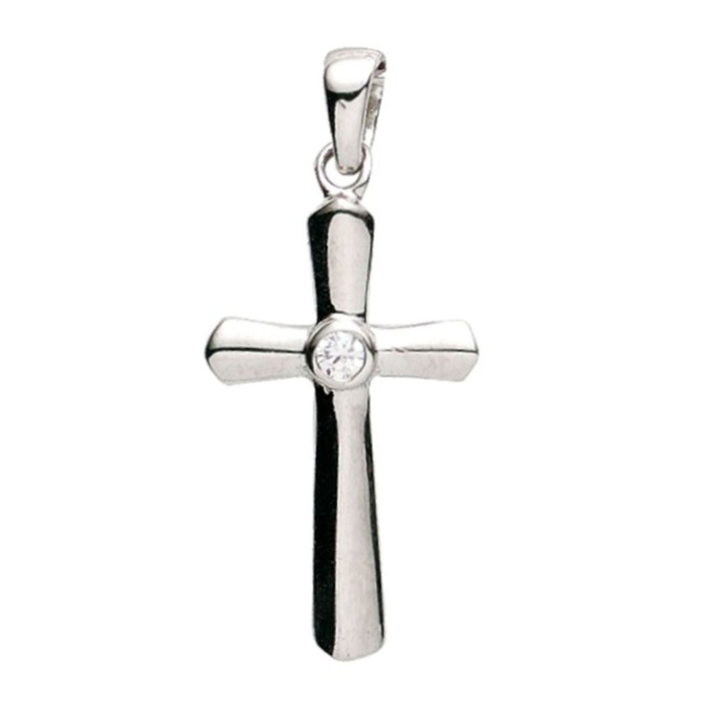 Basic Silber 27.9173S Damen Anhänger Kreuz Silber Zirkonia Produktbild 