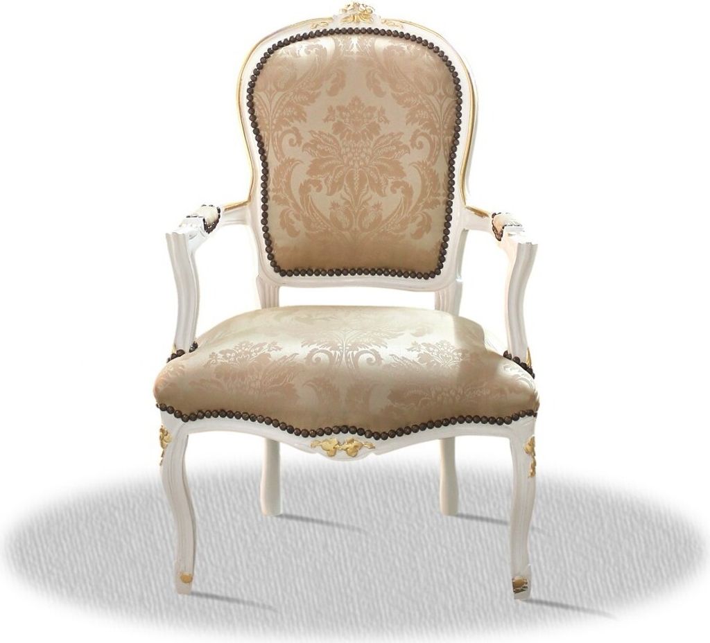 Barockstuhl Barock Stuhl Salon Salonstuhl Armlehne Produktbild 