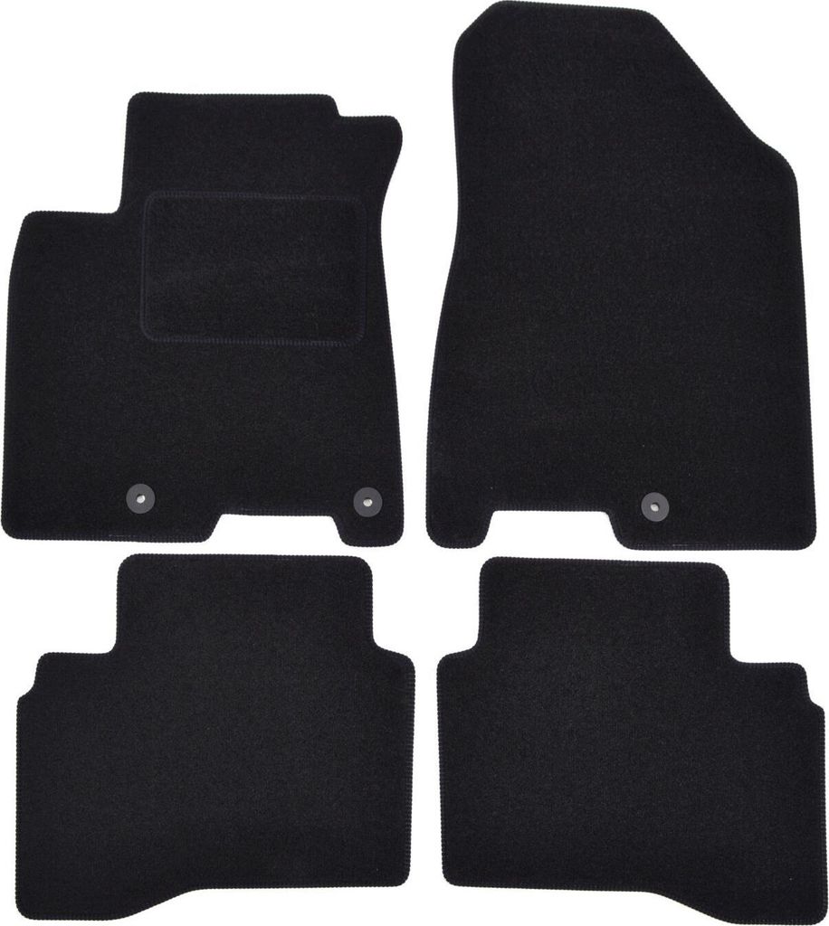 J&J AUTOMOTIVE | Velours Fußmatten Autotepiche Passend Für Kia Niro 2016-2022 4tlg, Genaue Passform, rutschfeste Untregrund, Verstärkt Im Pedalb...