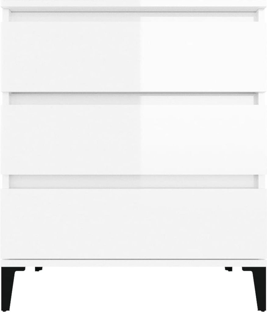 vidaXL Kredens biały wysoki połysk 60x35x70 cm materiał Zdjęcie produktu 5