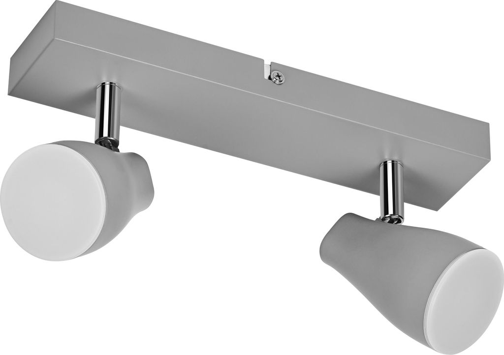 OSRAM LED SPOT PEAR Spotlight GU10, grau, 2X4,3W, 700lm, 274mm, warmweiße Lichtfarbe, ausrichtbare Leuchtenköpfe, einfache Montage, Kombination m...