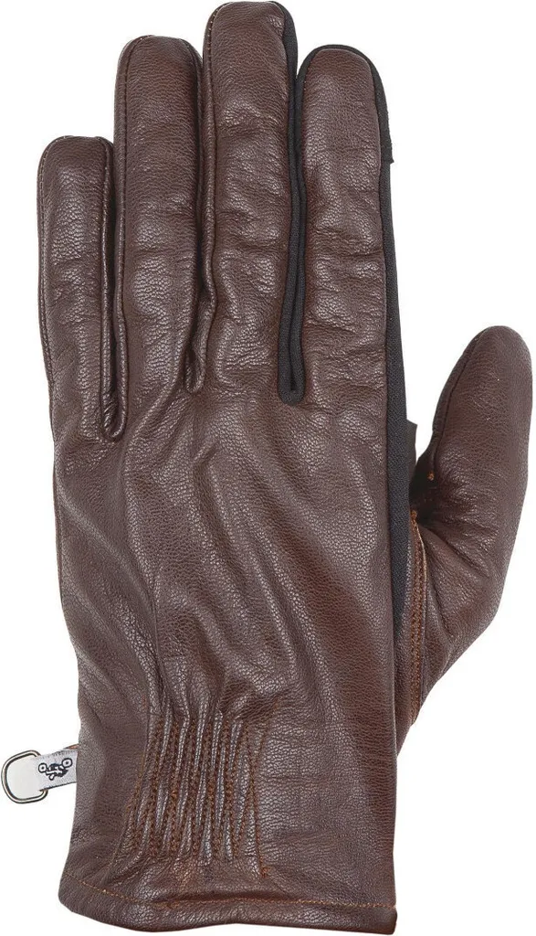 Gants de moto d'été Helstons Desert Sommer cuir noir choco taille 9