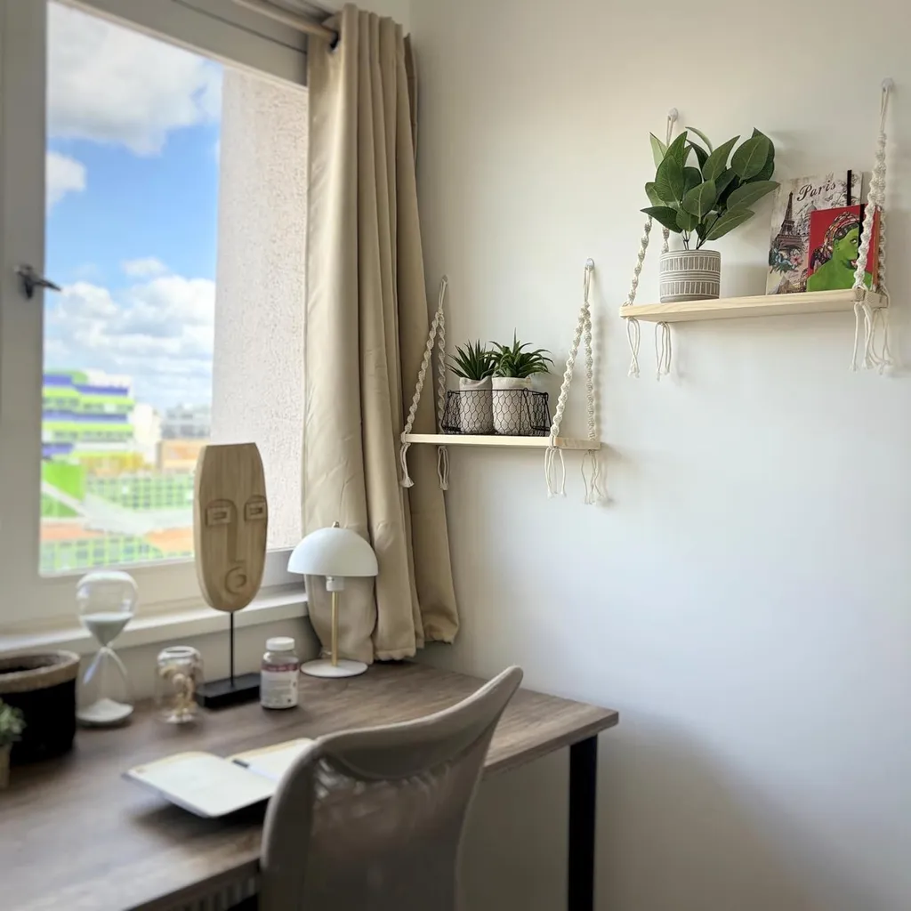 Étagère Murale Bois Bohème Flottante sans Trou - Décoration Scandinave