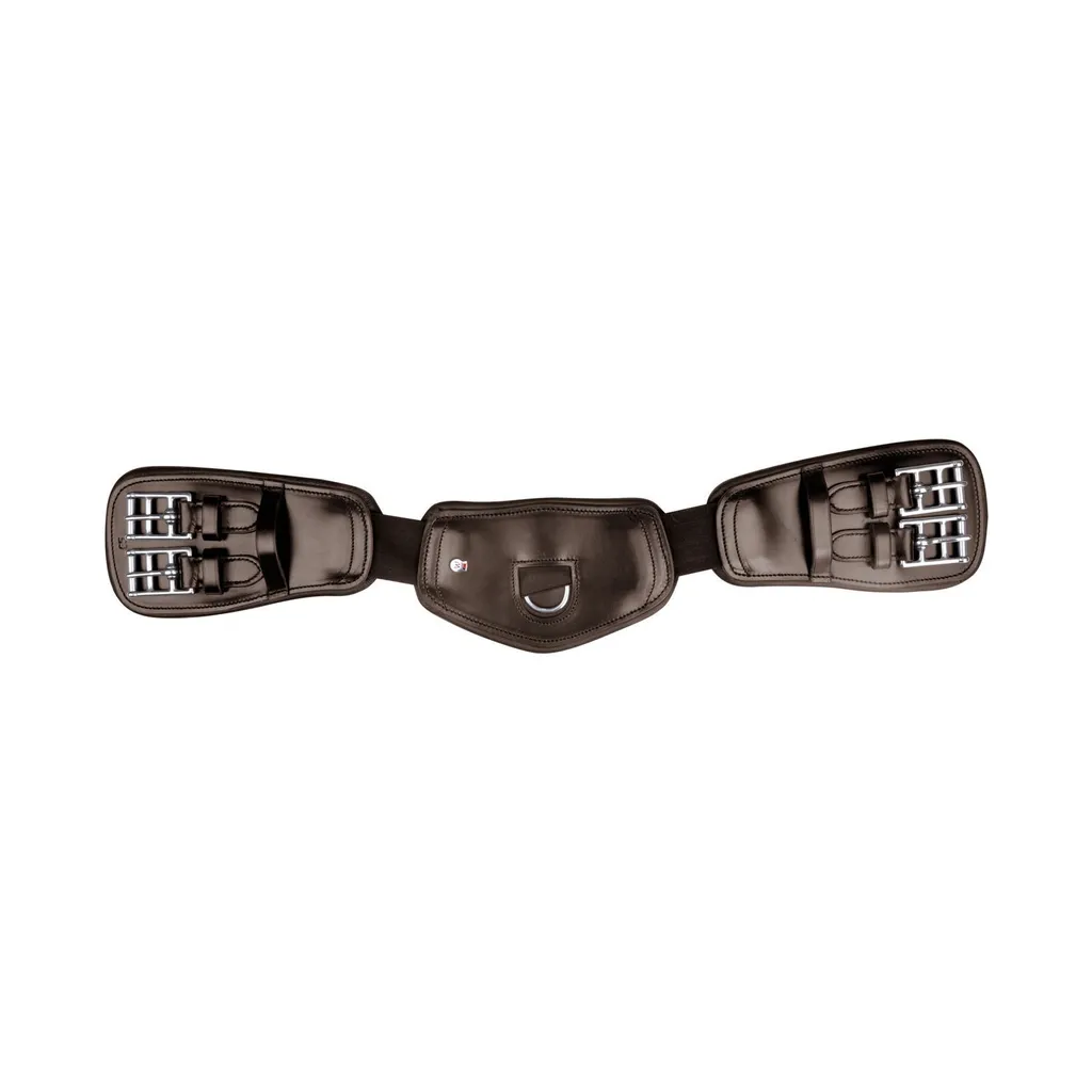 Sangle courte cuir 65 cm marron Elastik pour le confort du cheval