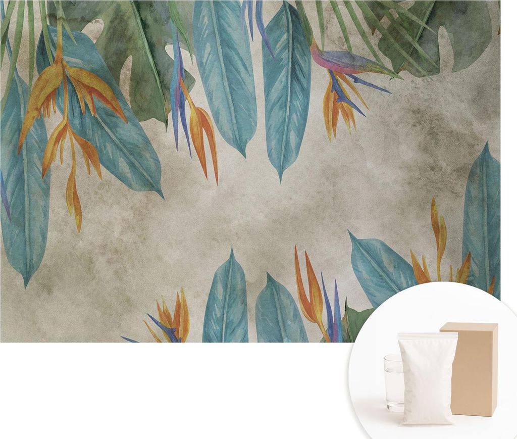 Fototapete - Wandbilder für Wohnzimmer - 152x104 cm - Dekorative Wandfolie - Modernes Design für Wanddekoration - Tapeten für Innenräume - Trop...