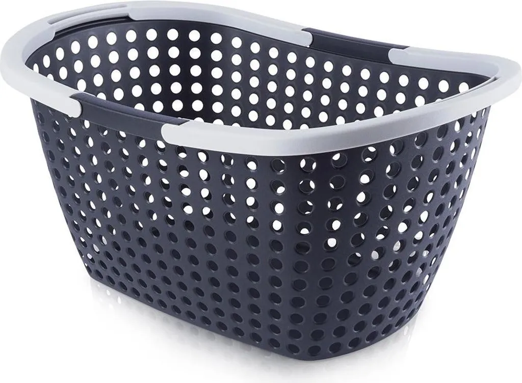 Cestino Spesa Antracite con Manici Grigi | Cesto Picnic Robusto Online