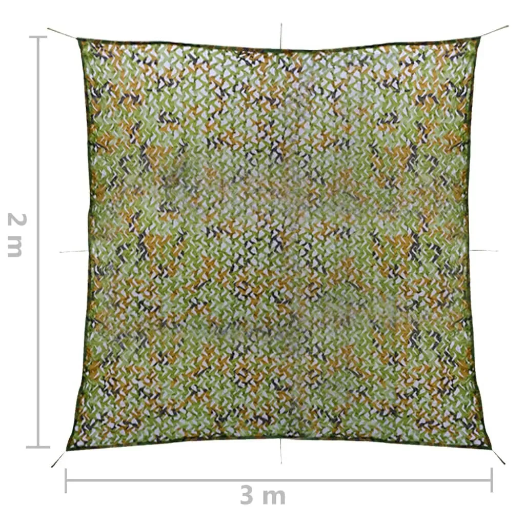 Filet de camouflage renforcé 2x3 m vert - Haute résistance et compact