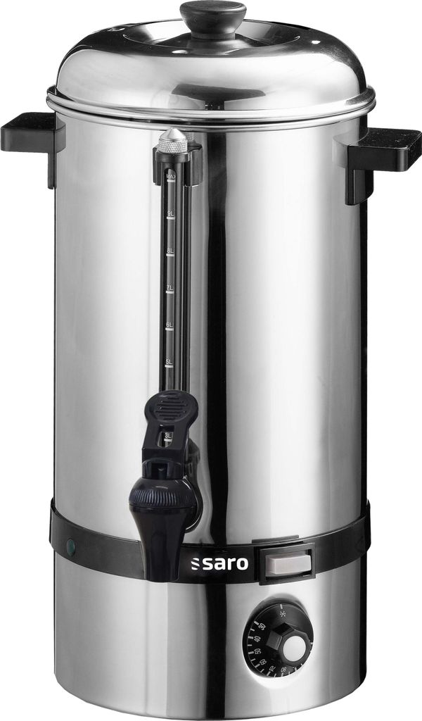 SARO Glühweinkocher / Heißwasserspender Modell HOT DRINK MINI Glühweinkocher, Heißwasserspender, Zapfhahn, Edelstahl, Glühwein, Wasser, Kaffee...