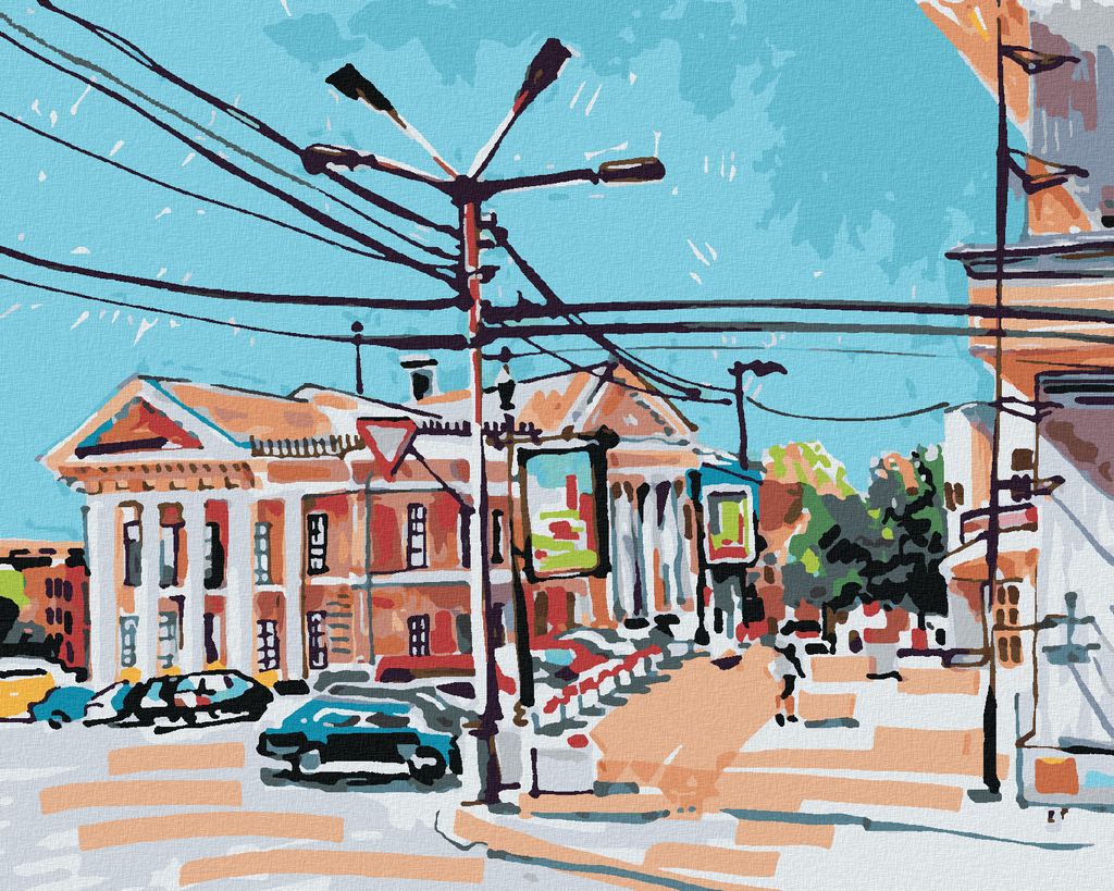 Zuty - Malen nach Zahlen - STADTGEBIET IN KIEW, 40x50 cm, ohne Keilrahmen