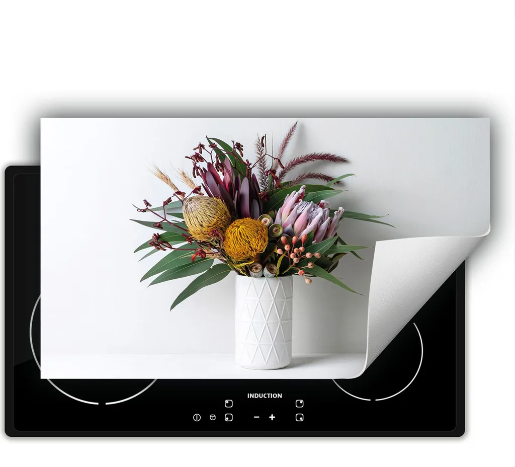 OFFERTA DarHaus Copertura Induzione 90x52 Fiori - Antiscivolo Roll-up