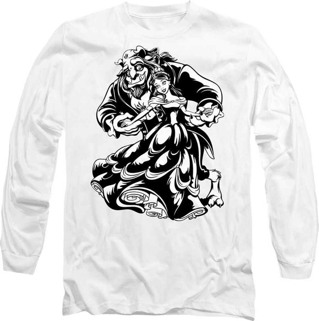 Beauty And The Beast - T-Shirt für Herren/Damen Uni TV14676 (L) (Weiß)