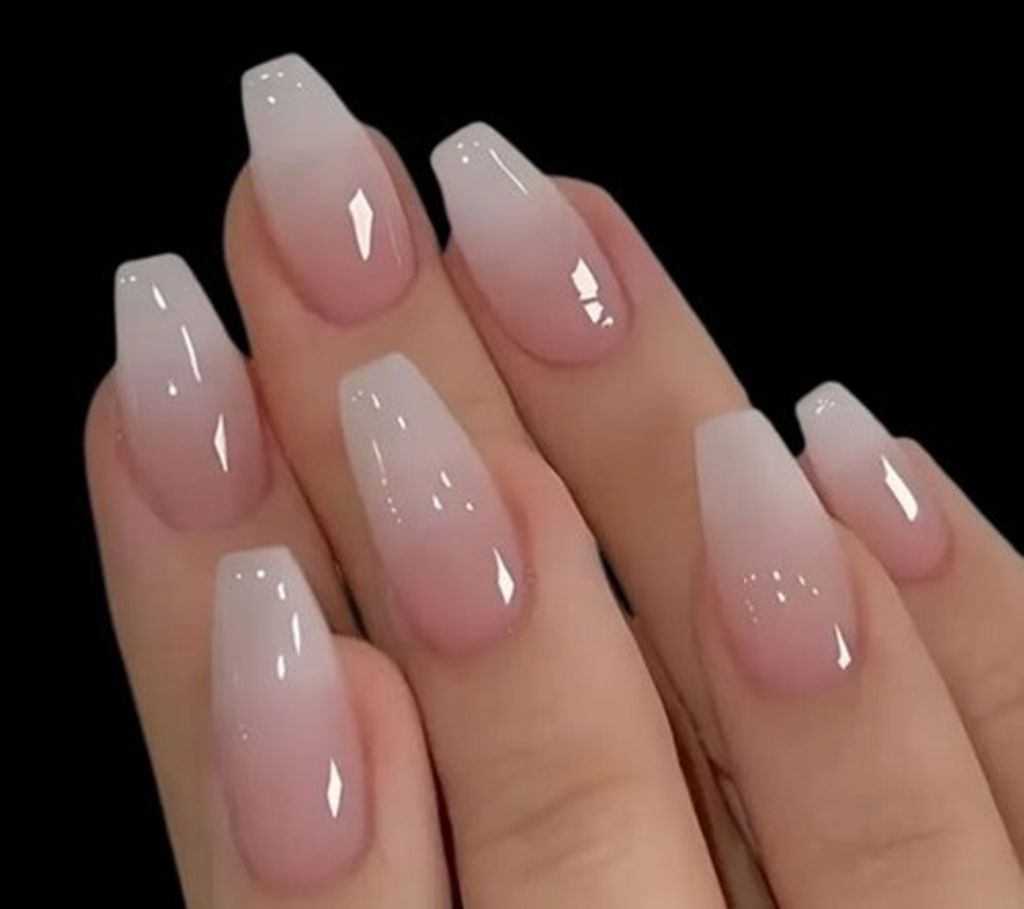 GKA Künstliche Fingernägel rosa Farbverlauf 24p G11 zum Aufkleben press on Nails Klebepads mit Kleber und Nagelfeile Nägel Kunstnägel Express