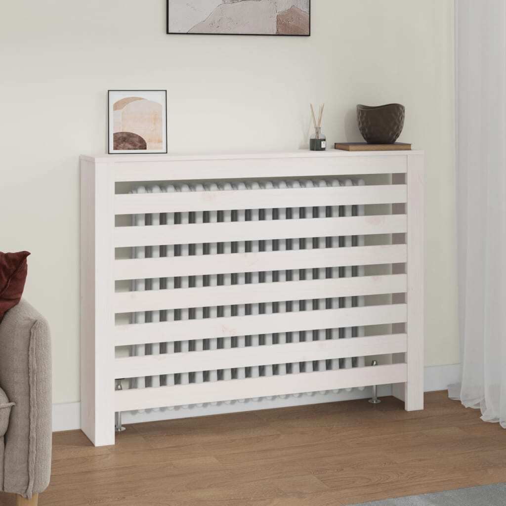 "im Sonderangebot"Heizkörperverkleidung Weiß 108,5x19x84 cm Massivholz Kiefer - Klima- & Heizgeräte Zubehör Promotion522784
