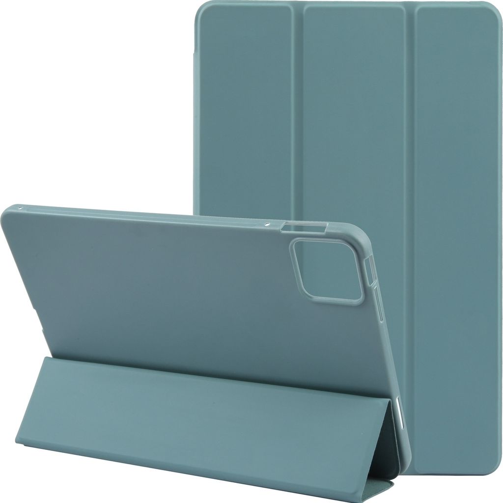 Mobigear Tri-Fold Gel iPad Air 11 Zoll (2025) Hülle TPU,Kunstleder Klapphülle - Grün
