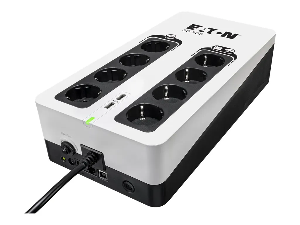 Onduleur Eaton 3S700D 420W 8 Prises avec Port de Charge USB Intégré Pro