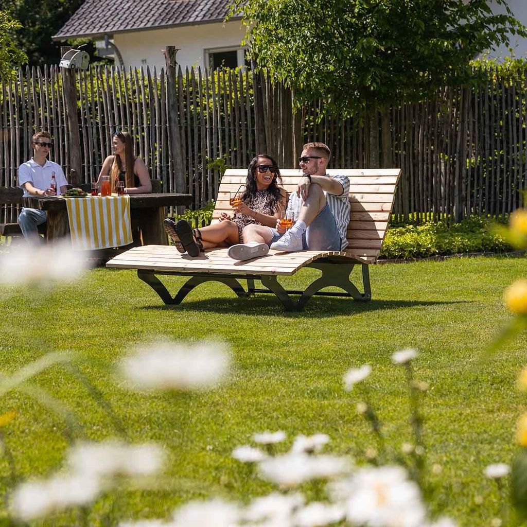 Waldsofa Premium, Lärche, Wellenliege, Sonnenliege Produktbild 1