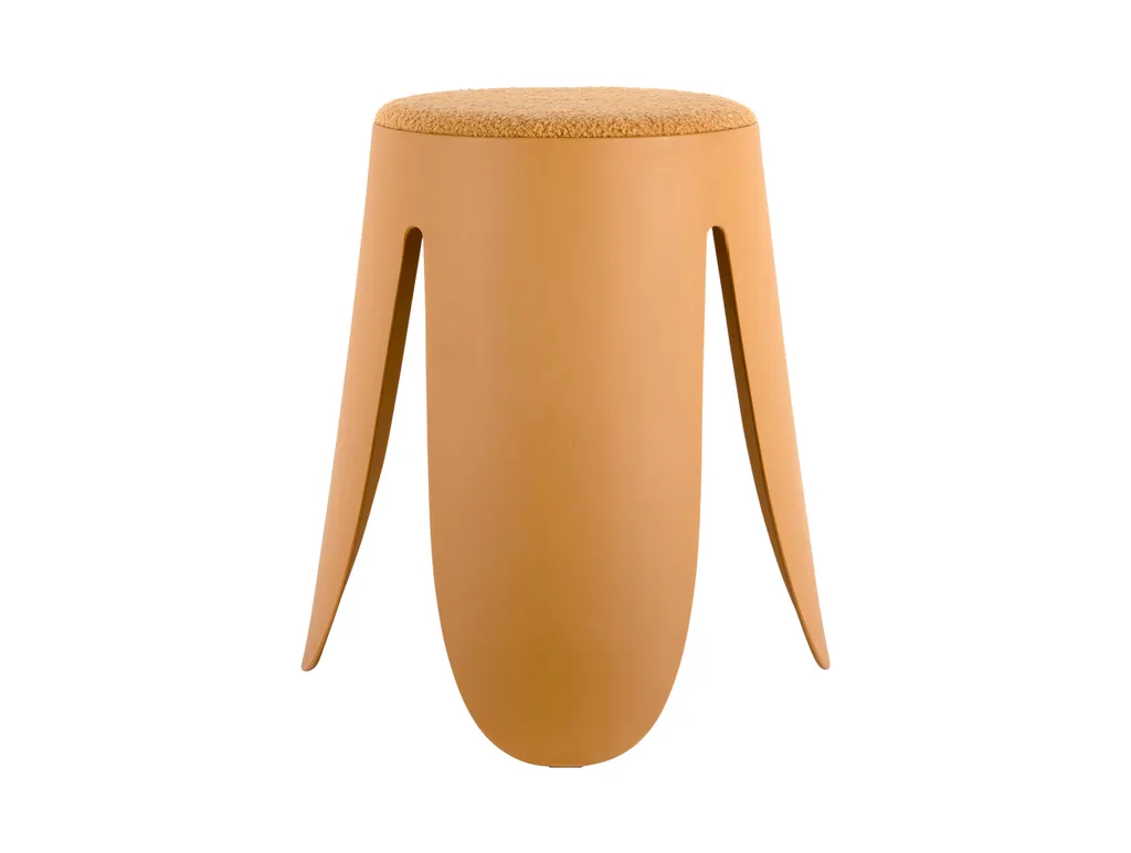 Leitmotif Tabouret Savor Jaune Ocre - Assise Design en Velours Élégante