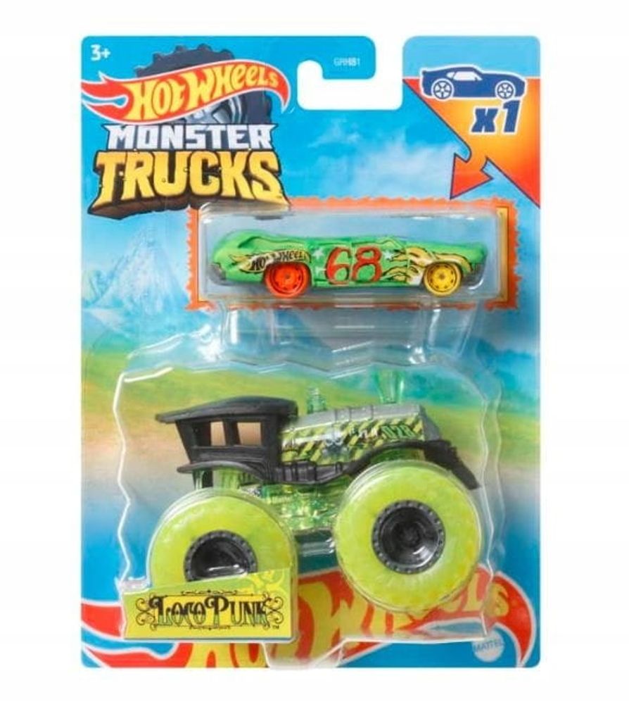 Hot Wheels Monster Trucks Loco Punk + auto Produktbild 