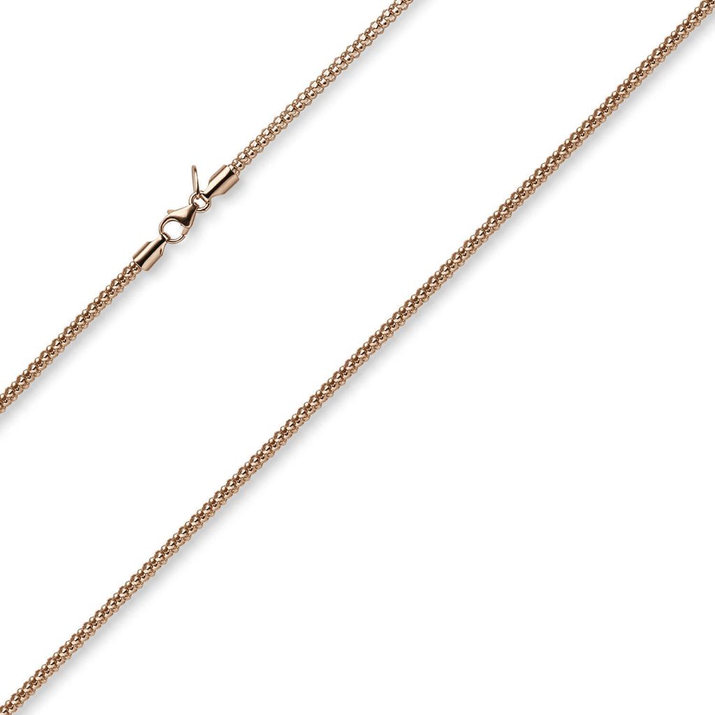 2mm Armband runde Himbeer-Kette aus 585 Gold Rotgold Armschmuck Armkette, 21cm