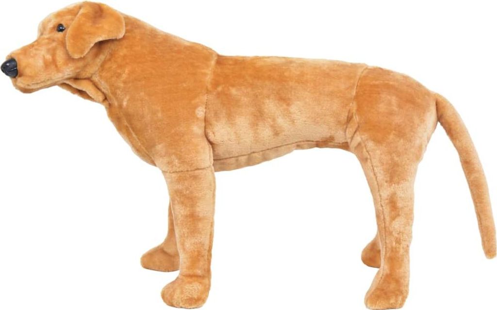 vidaXL Plüschtier Hund Labrador Stehend Plüsch Hellbraun XXL