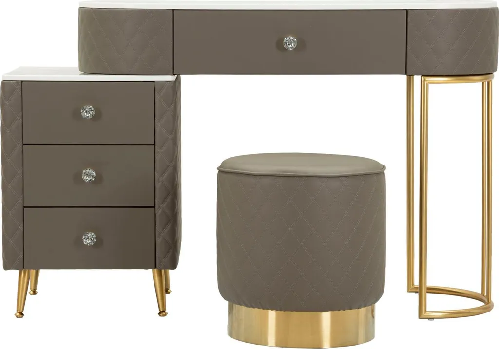 Console de hall d'entrée grise 120cm Sharon - Table d'appoint moderne