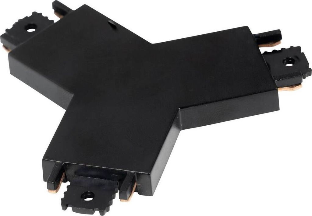 Lindby Y-Verbinder Lumaro, schwarz, 7,85 cm, Kunststoff