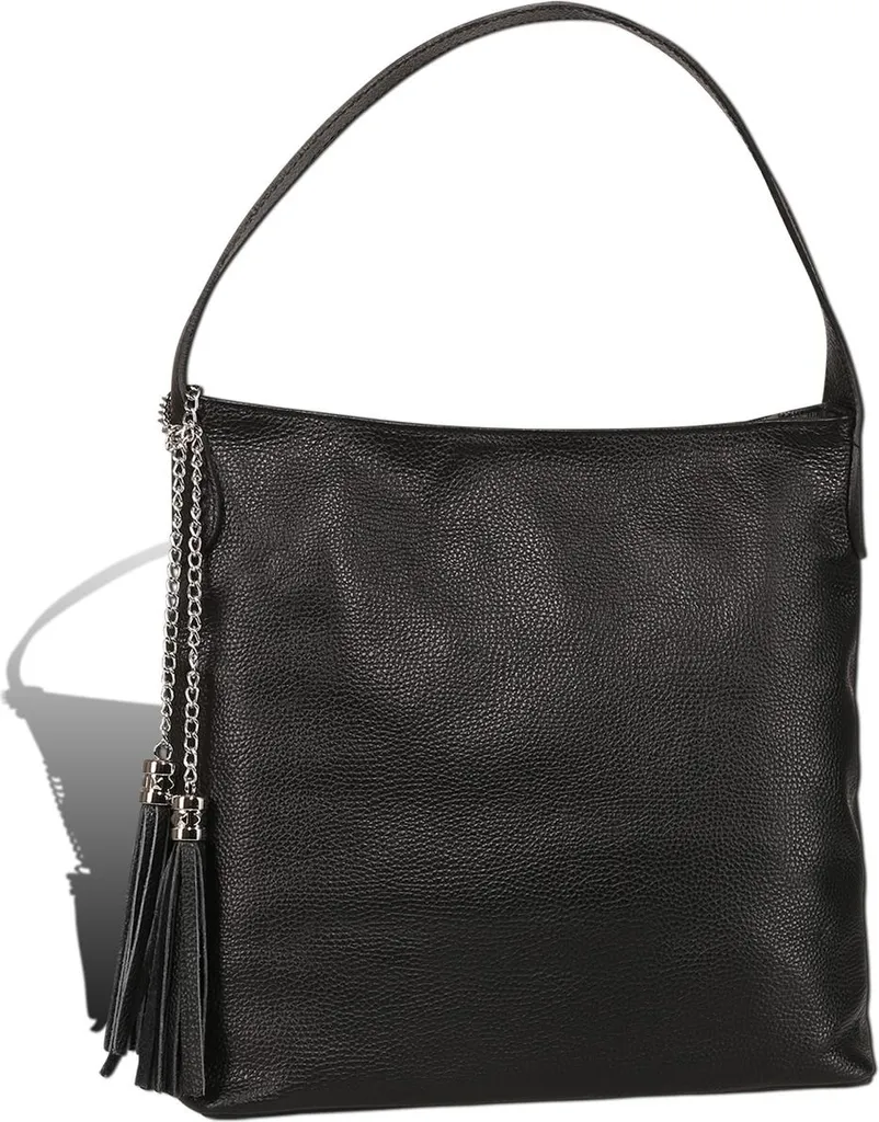 Sac Toscanto noir fini le manque de place grand sac bandoulière 40x30 cm