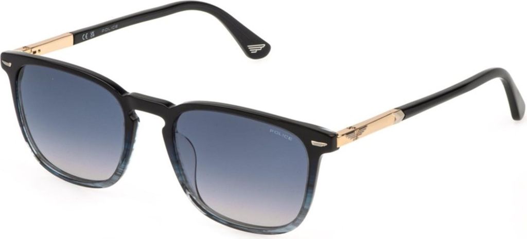 Police SPLQ86 0GBL BLU/GRIGIO STRIATO 54/20/145 Herren Sonnenbrillen