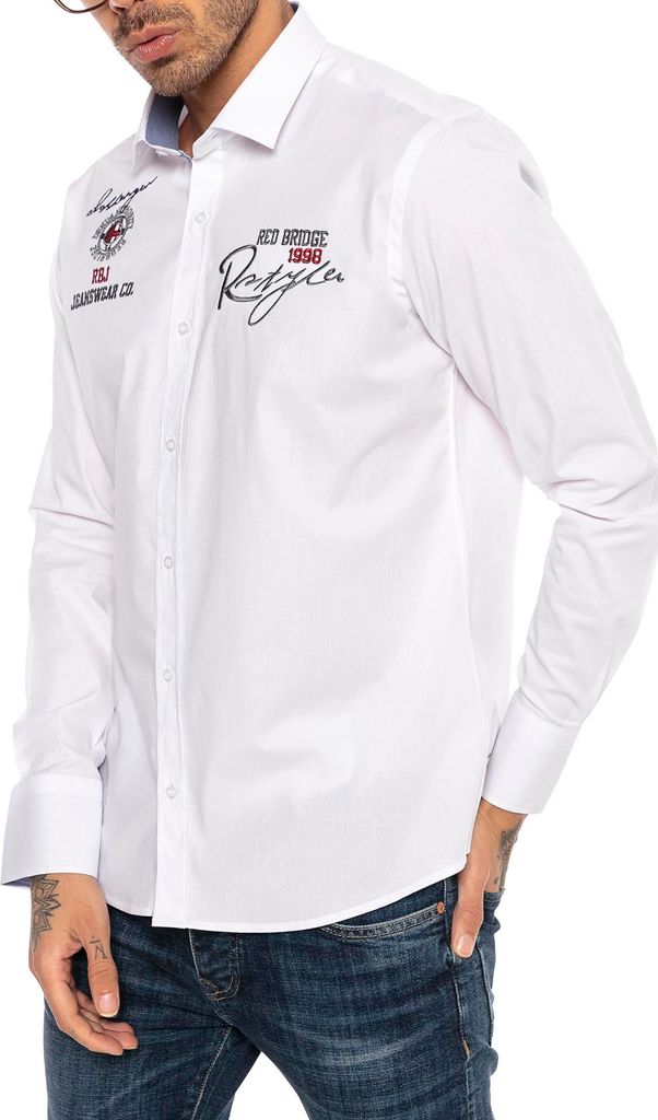 Red Bridge Herren R-Style Design Modern Fit Langarm Hemd
