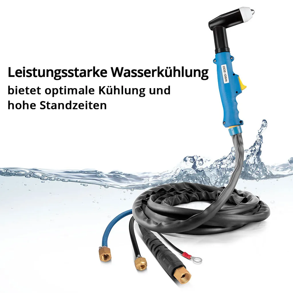 Ensemble de flexibles plasma 5m avec torche WSD 200 refroidie par eau - 2