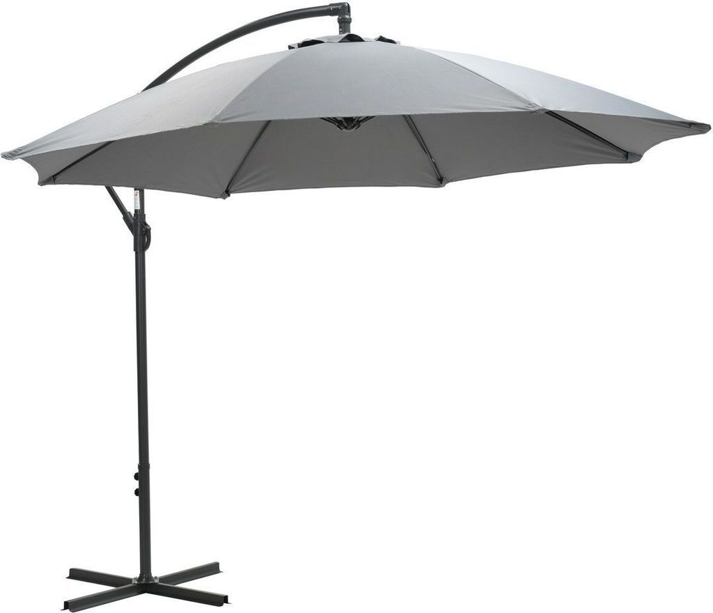 Garden Impressions Athene Sonnenschirm - Ø300 carbon black/ Hellgrau