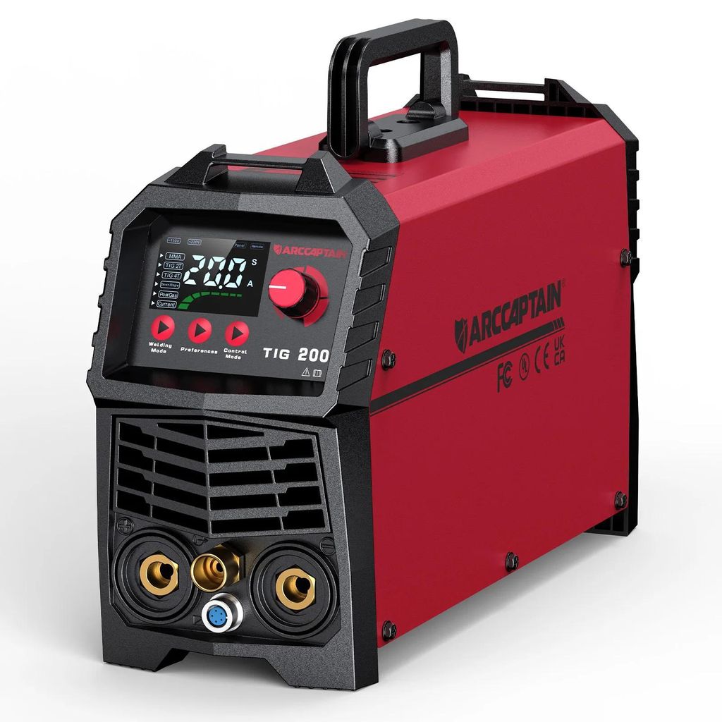 TIG Schweißgerät - AR-TIG200 - 2in1 HF TIG MMA Inverter - IGBT Digitalsteuerung - 2T/4T - Fußpedal - EU Stecker - Farbe B