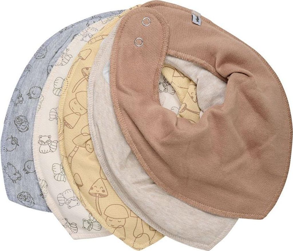 Pippi Babywear 6157_374, Dribbel-/Bandana-Lätzchen, Mehrfarbig, Unisex, Kind, Muster, Schnappverschluss