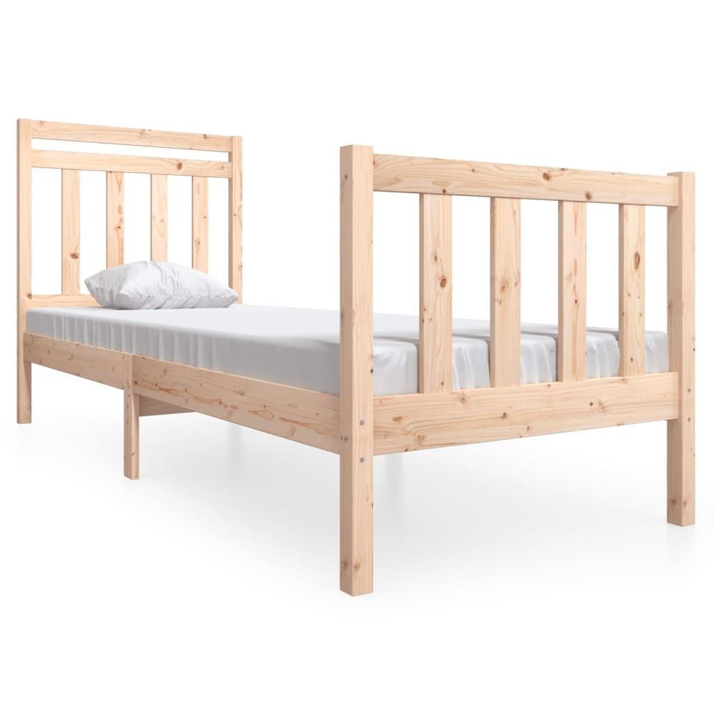 vidaXL Massivholzbett 75x190 cm