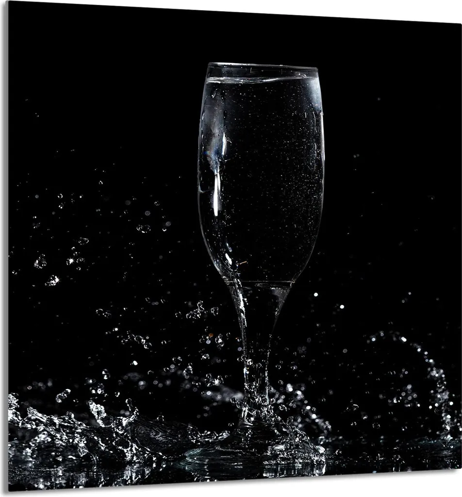 Piatto in Vetro 60x65 per Cucina con Decoro Vino | Paraschizzi Temperato
