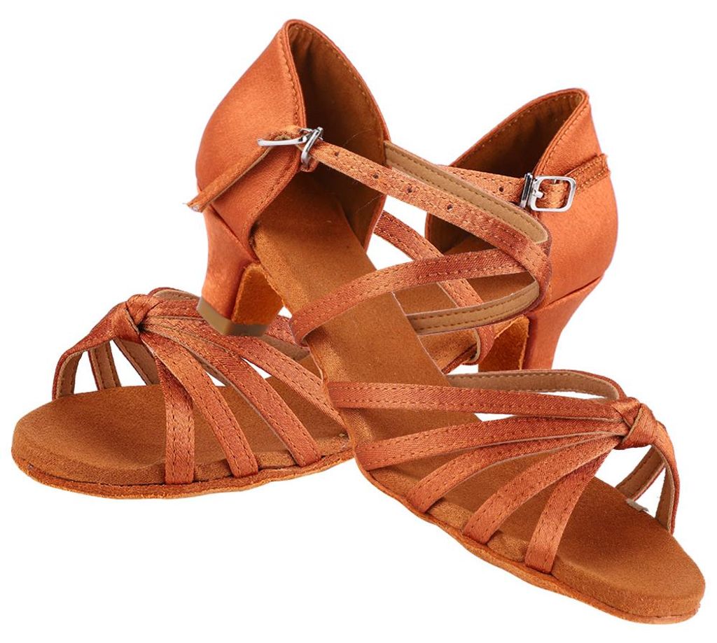 Weiche, bequeme Lateinschuhe, modischer Tanzschuh für Kinder, Mädchen, Braun, Größe 35