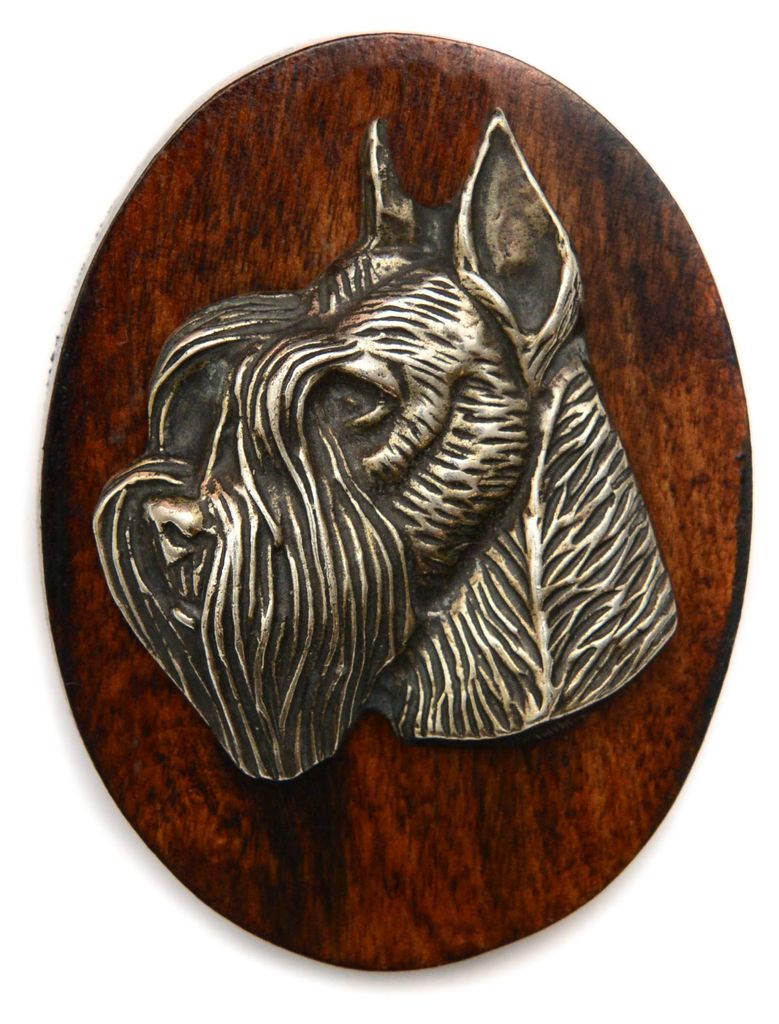 Schnauzer II - Hundeausstellungsbrosche, Startnummernclip, Hundeanstecker von Art-Dog
