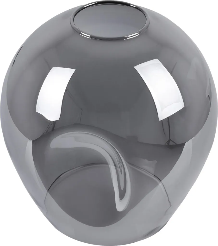 Abat-jour en Verre Graphite 14 cm Praga - Finition Fumée Haut de Gamme