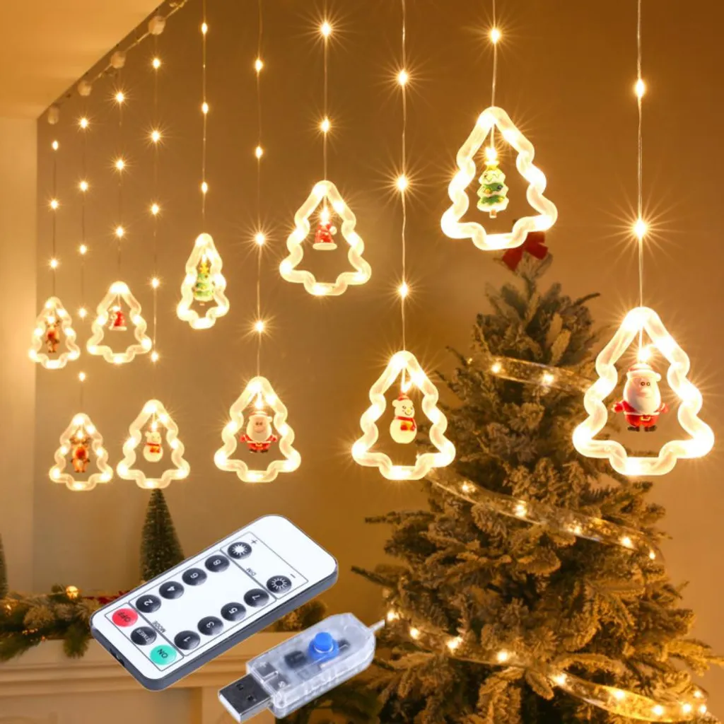 Guirlande de Noël Étoile LED Lumineuse 5m Étanche pour Jardin et Salon