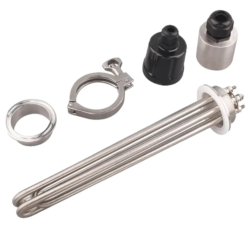 Kit Riscaldatore Immersione 6kW 250mm Inox SUS304 Tri-Clamp Completo