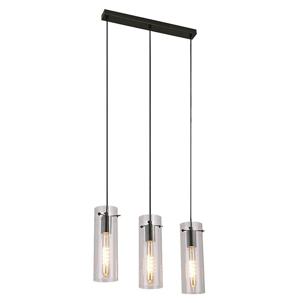 Rabalux 5259 Pendelleuchte 3 Spots Acantha, E27, schwarz, rund, Modern, ø90mm