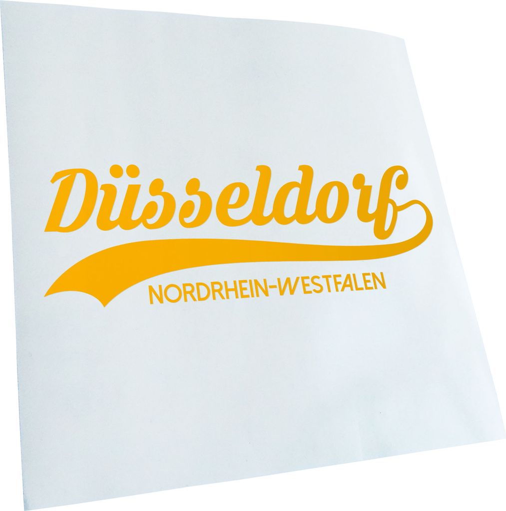 Kiwistar - Autoaufkleber - Düsseldorf Nordrhein-Westfalen - Gelb - 40x13cm - Aufkleber für Auto, Laptop, Fahrrad, LKW, Motorrad mehrfarbig JDM De...