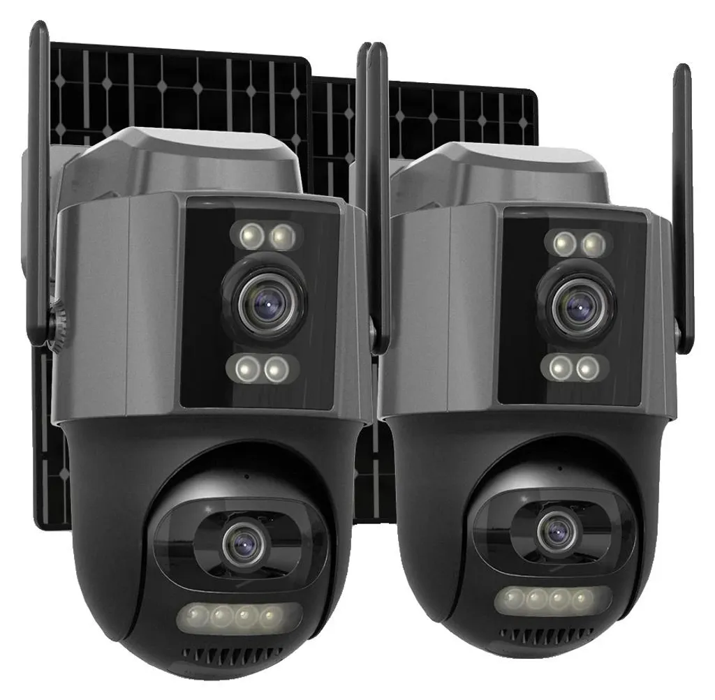 Sécuriser ma maison sans fils : lot de 2 caméras solaires extérieures