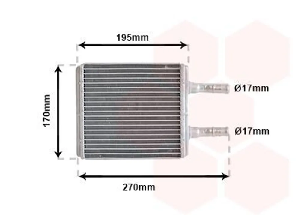Échangeur thermique VAN WEZEL 82006061 pour Hyundai Accent X-3