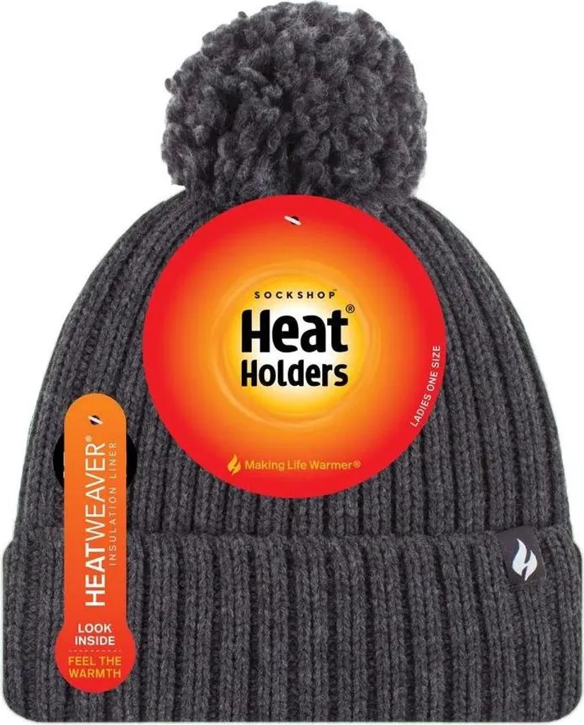 Bonnet d'hiver Heat Holders Arden Gris Charbon - Isolation Thermique 2.3