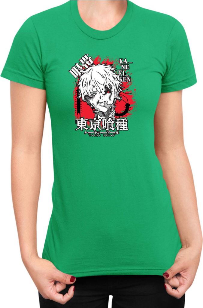 Damen T-Shirt Japan Anime Manga Tokyo Ghoul 02 Ghoul, Lady L / Grün