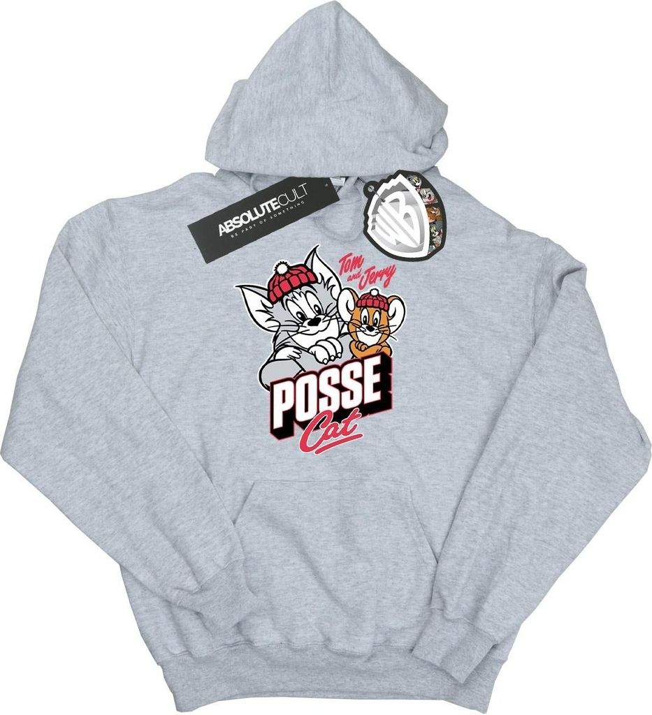 Tom And Jerry - "Posse Cat" Kapuzenpullover für Herren BI19128 (L) (Grau)